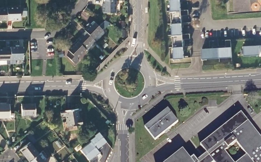 Vue aérienne du Rond-Point de Croas-ar-Pennoc