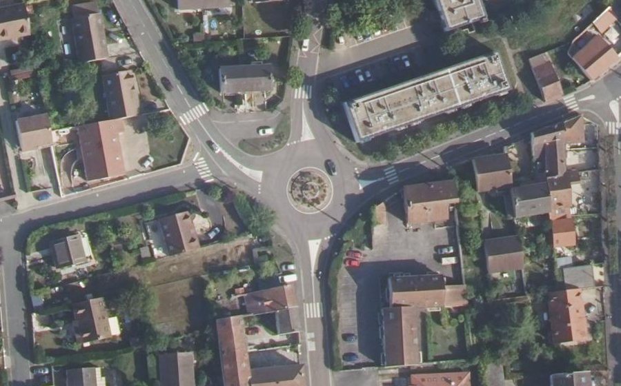 Vue aérienne du Place de la Croix Buisée