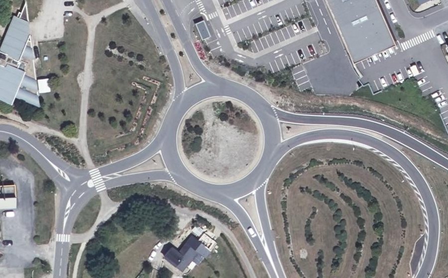 Vue aérienne du Giratoire d'Olemps
