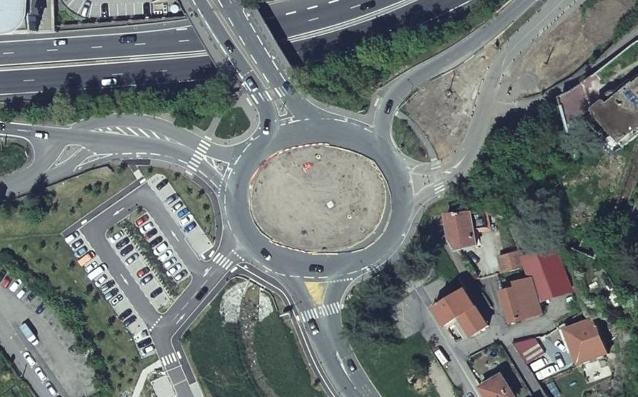 Vue aérienne du Rond-Point Vélocio
