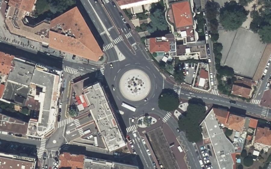 Vue aérienne du Rond-Point Général Paul Maubert