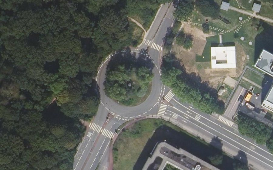 Vue aérienne du Rond-Point Jean-Luc Lagardère