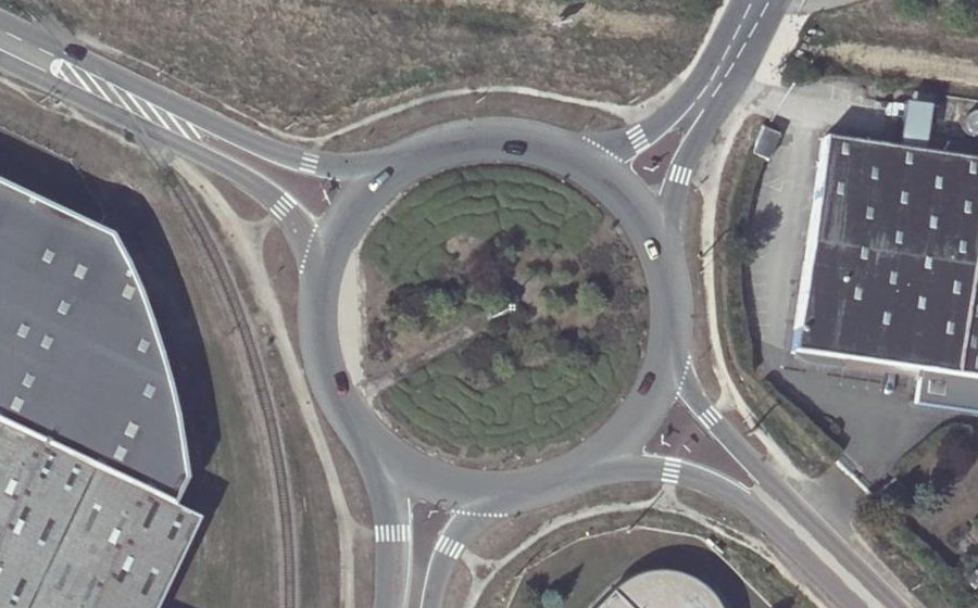Vue aérienne du Rond-Point de Beauregard