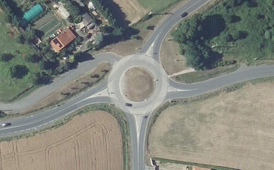 Vue aérienne du Rond-Point Pierre Pottier