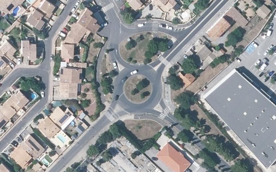 Vue aérienne du Rond-Point du Félibre