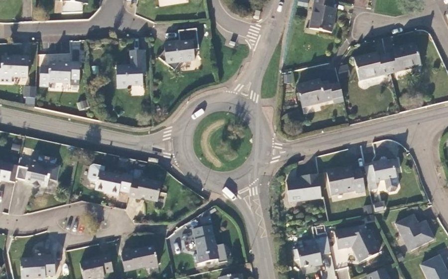 Vue aérienne du Rond-Point de Kerzespez