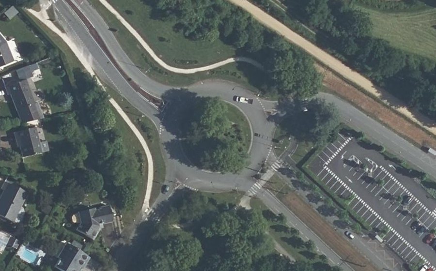 Vue aérienne du Rond-Point Ardenne