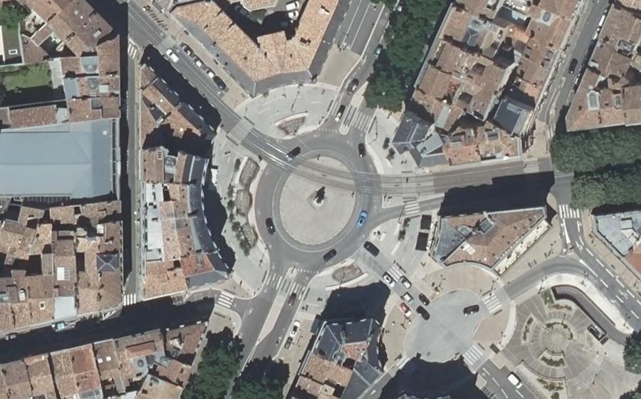 Vue aérienne du Place Tourny