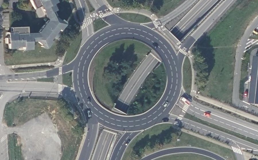 Vue aérienne du Rond-Point du Ponant
