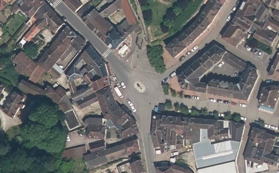 Vue aérienne de la Place de la République