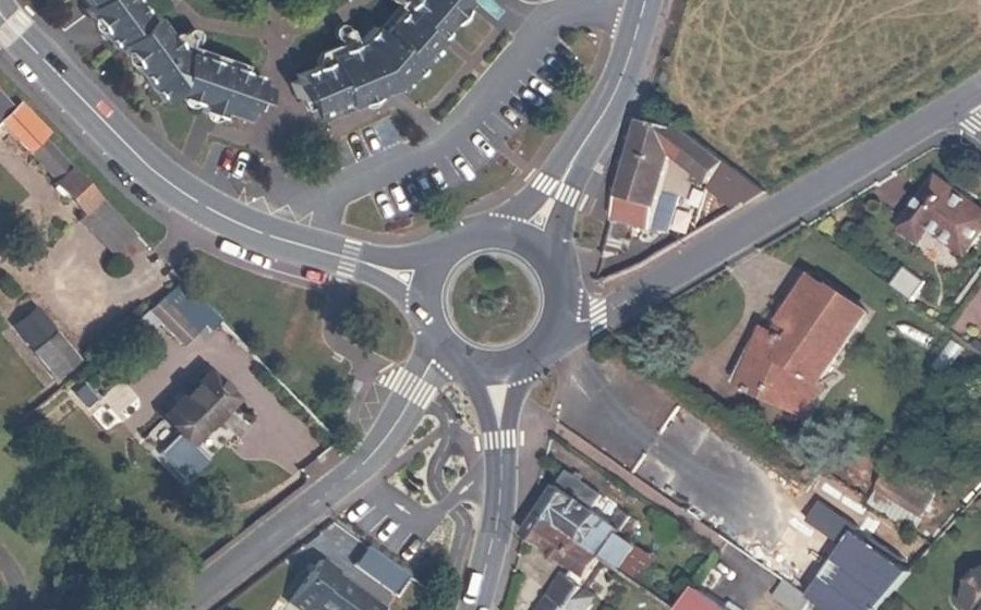 Vue aérienne du Rond-Point de l'Europe