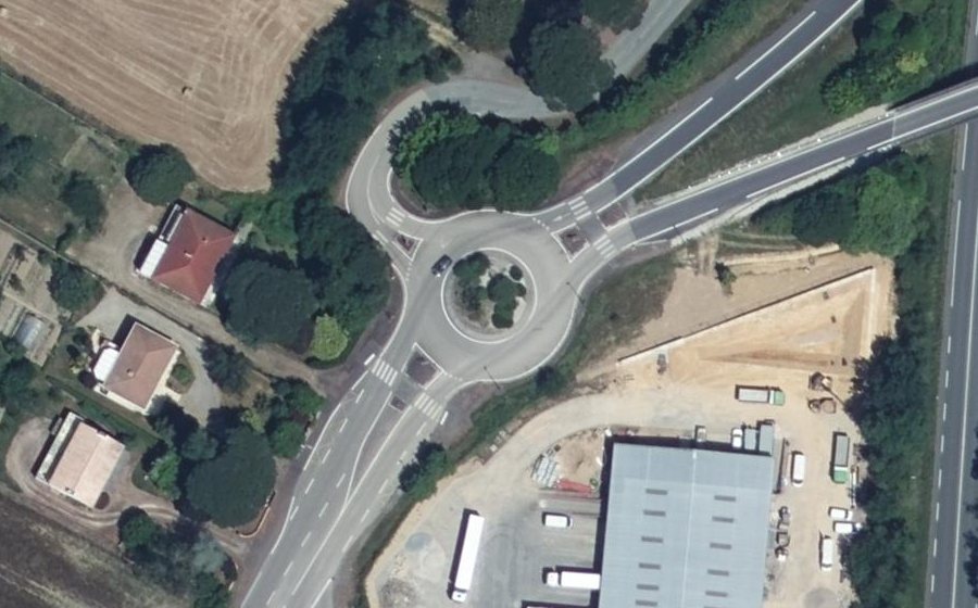 Vue aérienne du Rond-Point de l'Europe