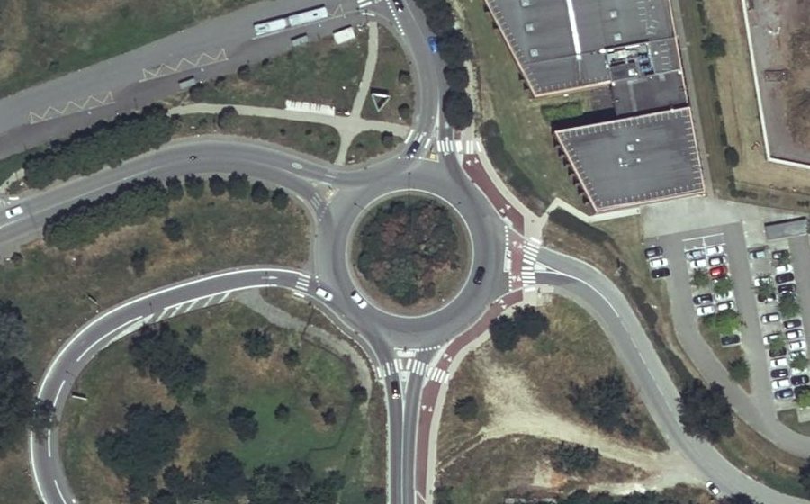 Vue aérienne du Rond-Point Pierre Degon