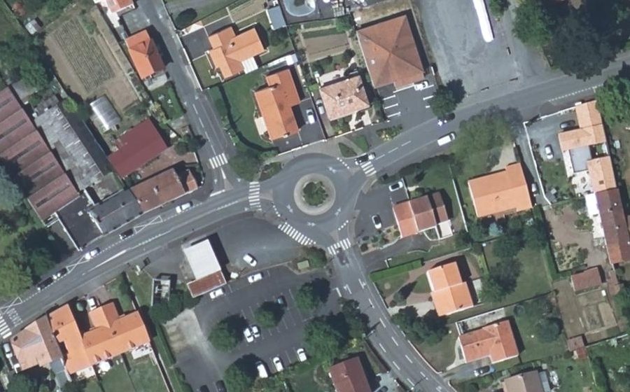 Vue aérienne du Giratoire de la Croix Tourneau