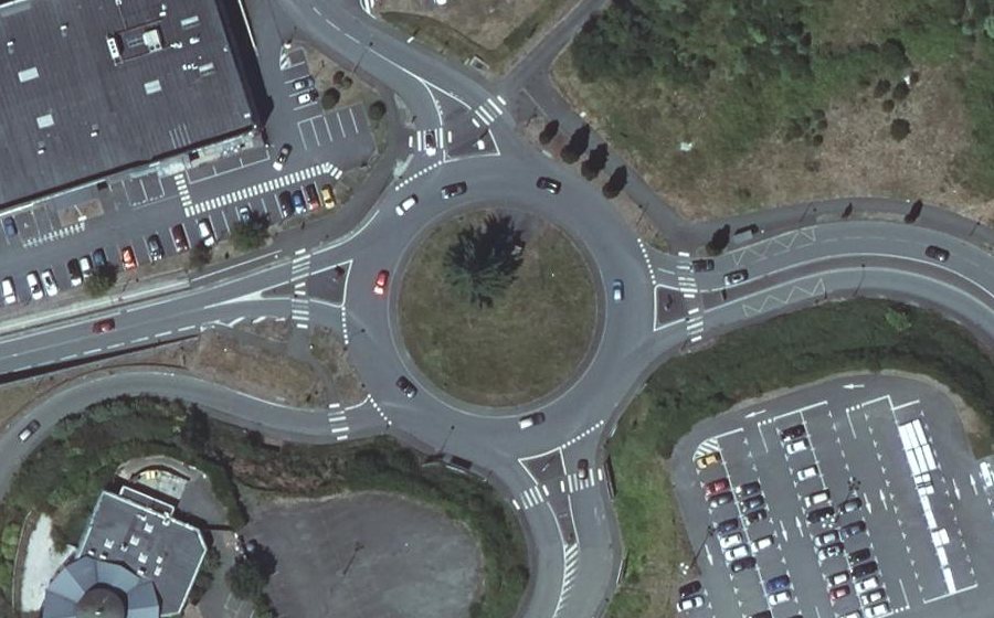 Vue aérienne du Rond-Point Louis Lépine