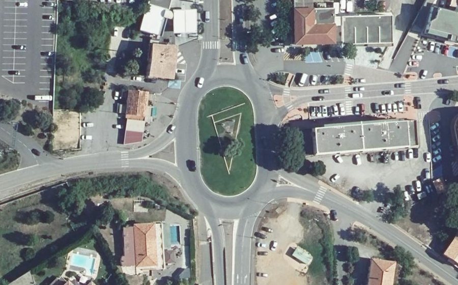 Vue aérienne du Rond-Point de Crocetta