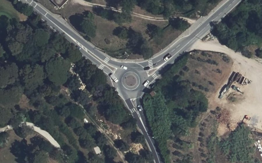 Vue aérienne du Rond-Point de la Source Romaine
