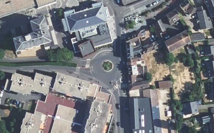 Vue aérienne du Rond-Point du Théâtre