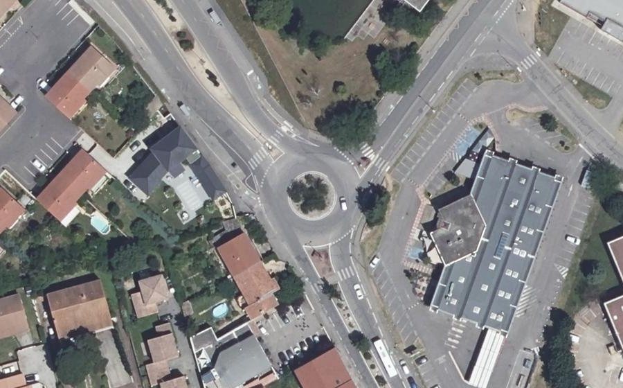 Vue aérienne du Rue Faventines