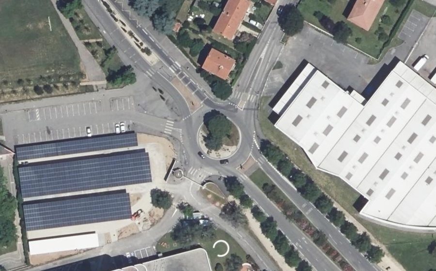 Vue aérienne du Rue Faventines