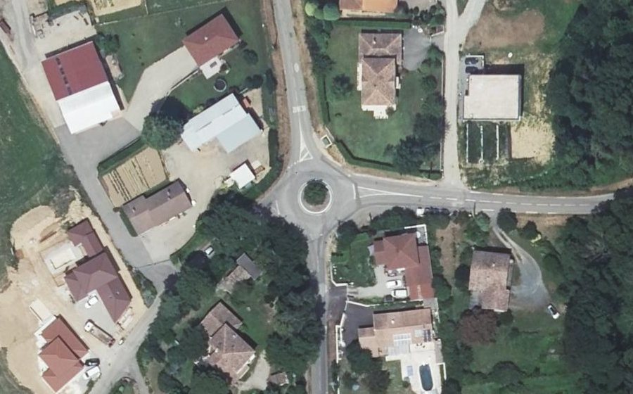 Vue aérienne du Rond-Point des Murieux