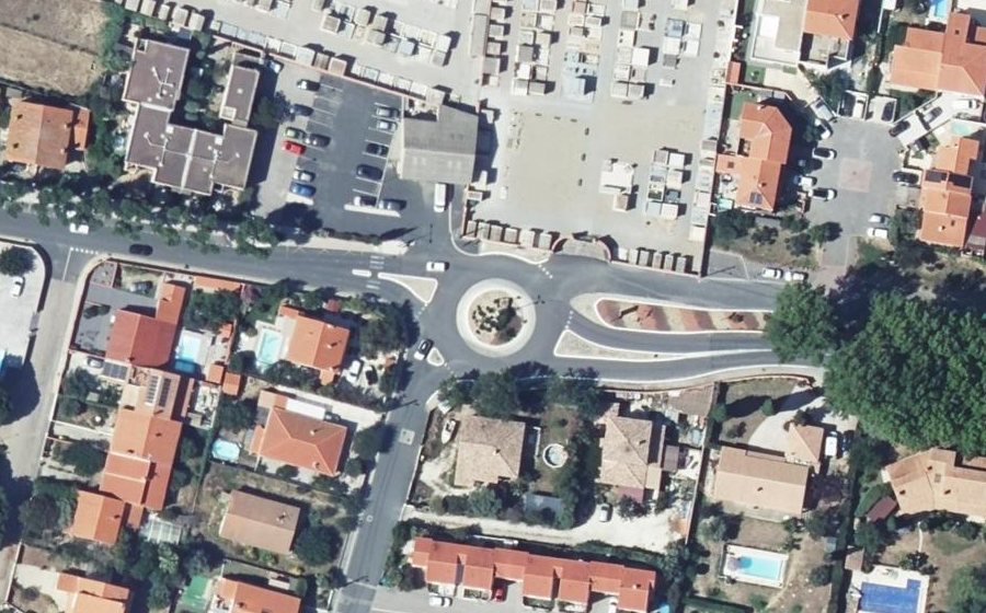 Vue aérienne du Rond-Point du Souvenir Français