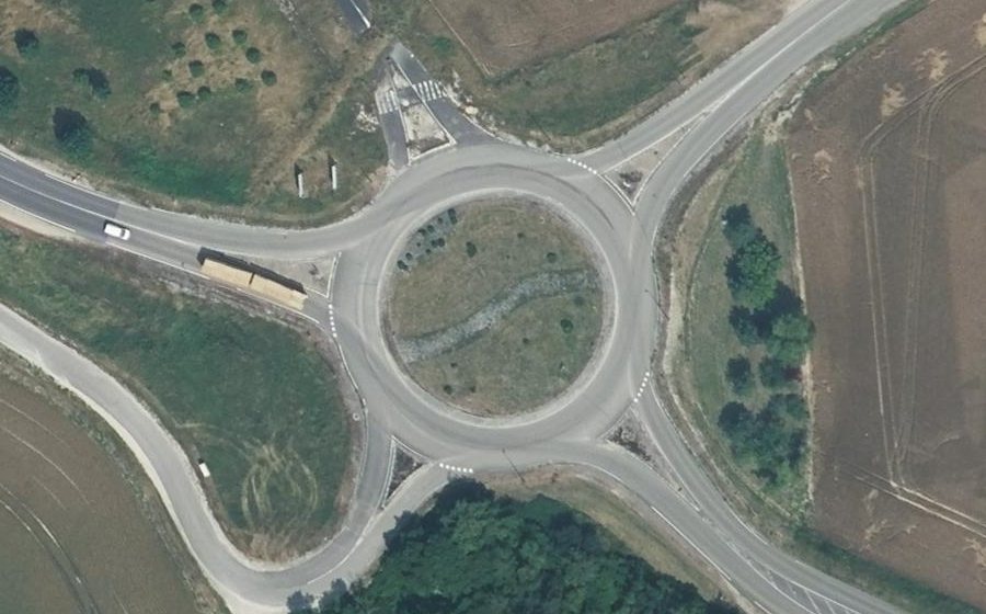 Vue aérienne du Rond-Point Daniel et André Camus