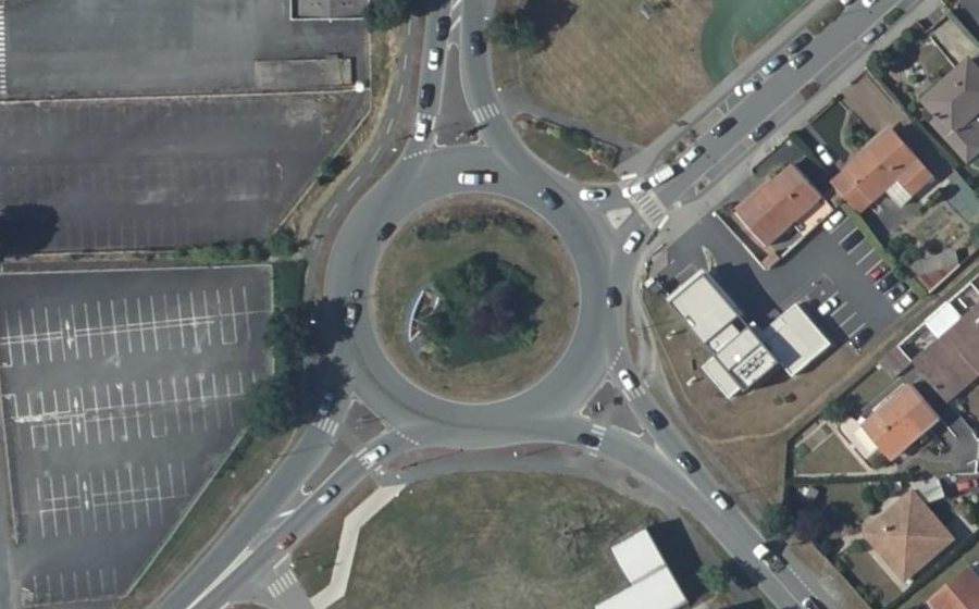 Vue aérienne du Rond-Point de l'Atlantique