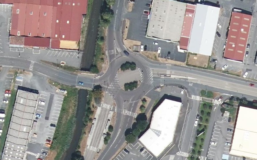 Vue aérienne du Rond-Point d'Atchinetche