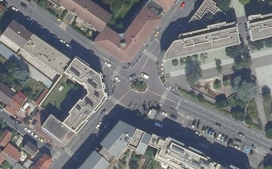 Vue aérienne du Place Salvador Allende