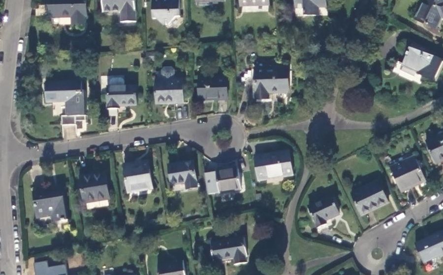 Vue aérienne du Rue de la Coulée