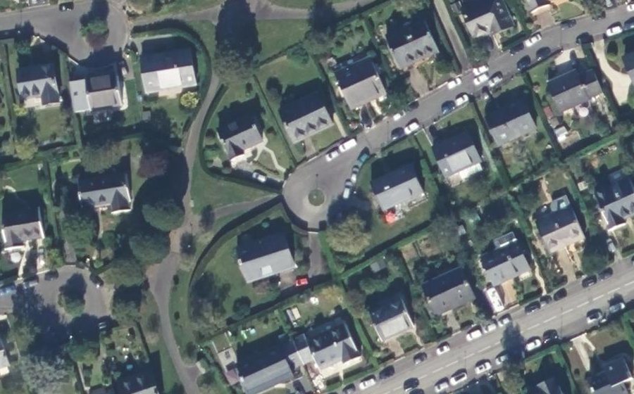 Vue aérienne du Rue de la Chalotais