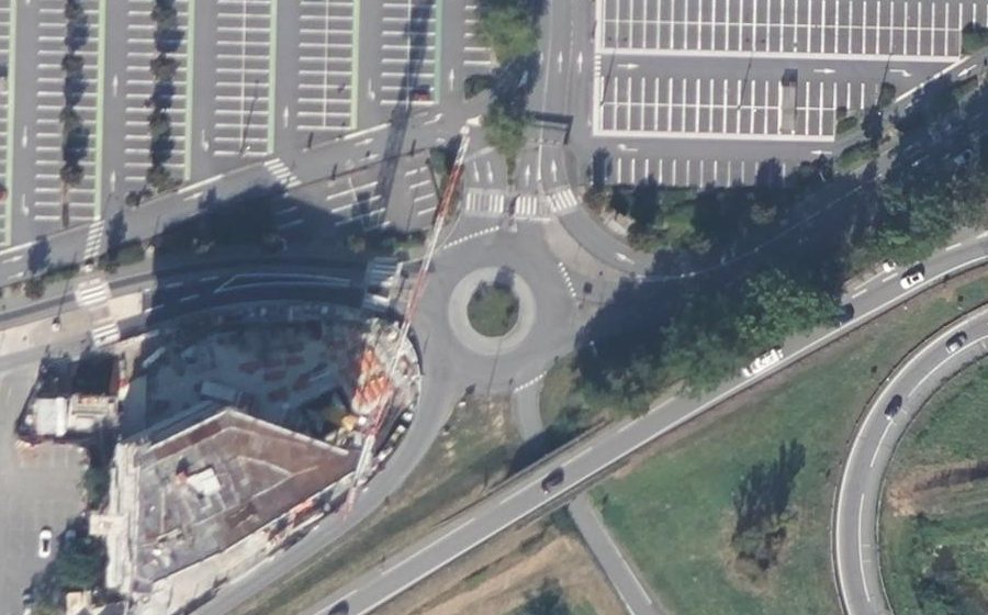 Vue aérienne du Allée d'Ukraine
