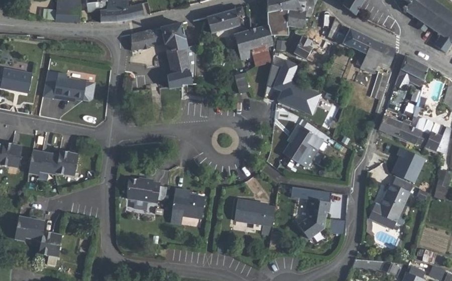 Vue aérienne du Square des Treilles