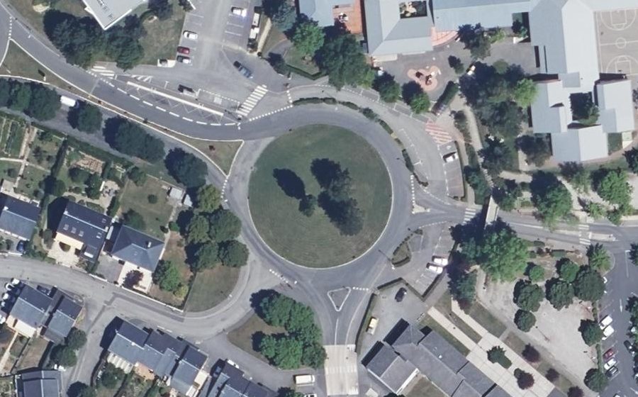 Vue aérienne du Giratoire du Touroulis