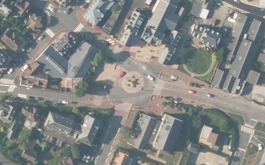 Vue aérienne de la Place de la Mairie