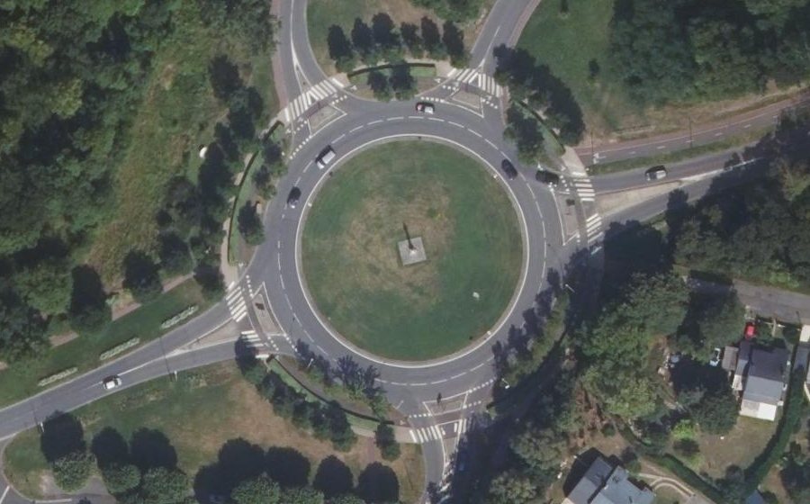 Vue aérienne du Rond-Point des Héros de la Résistance