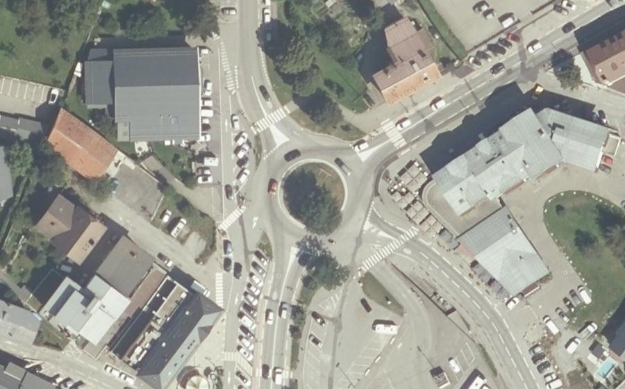 Vue aérienne du Rond-point des Grands Cols