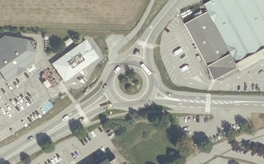 Vue aérienne du Rond-point des Arcs