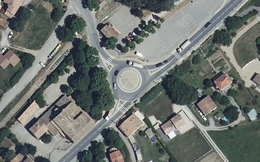 Vue aérienne du Rond-Point de l'Europe