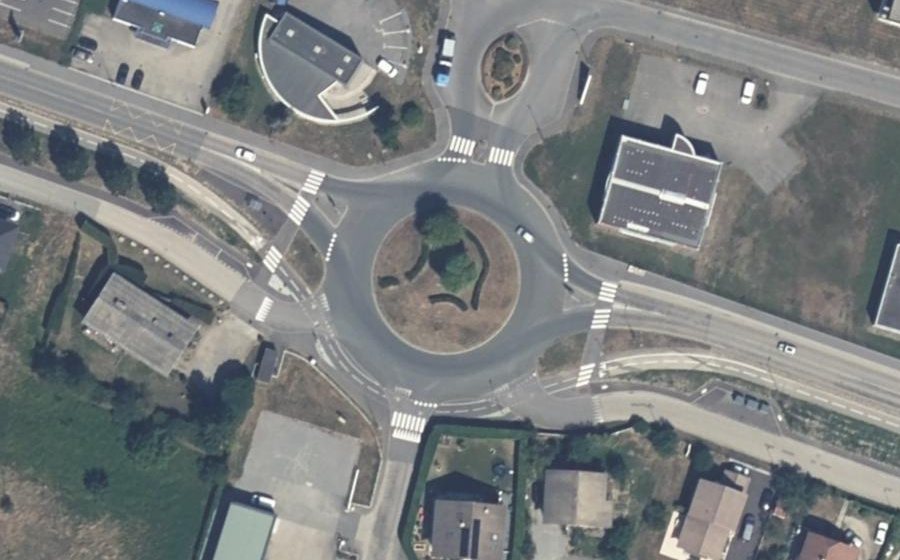 Vue aérienne du Rond-Point des Léchères