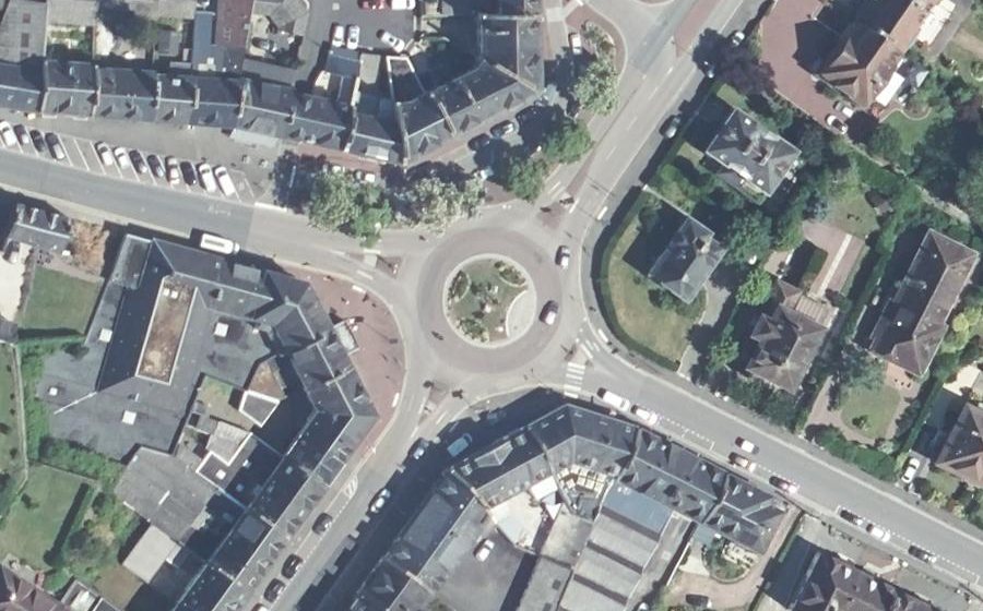 Vue aérienne du Rond-Point de la Victoire