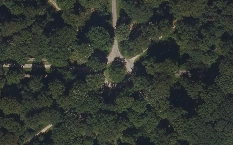 Vue aérienne du Carrefour du Chêne Prieur