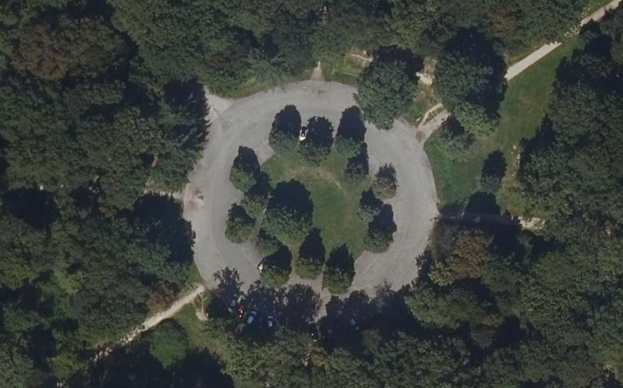 Vue aérienne du Carrefour du Chêne d'Antin