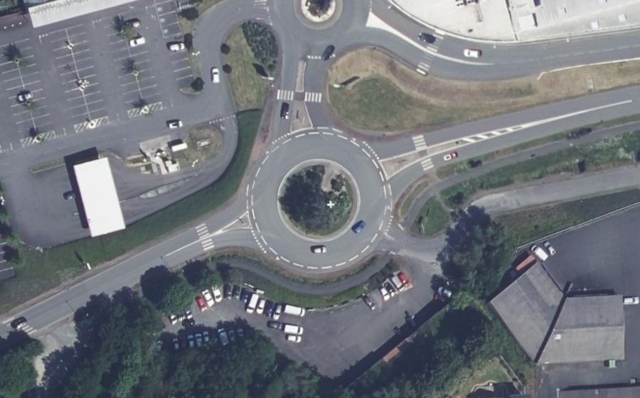 Vue aérienne du Rond-Point Kpalime