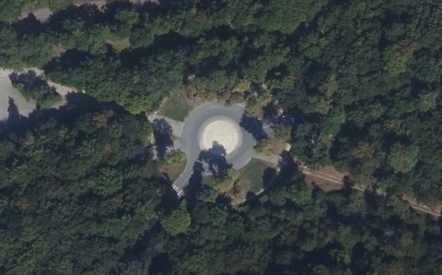 Vue aérienne du Rond-Point de Diane