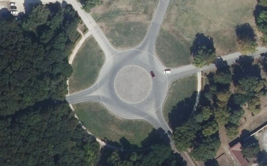 Vue aérienne du Rond-Point des Lions