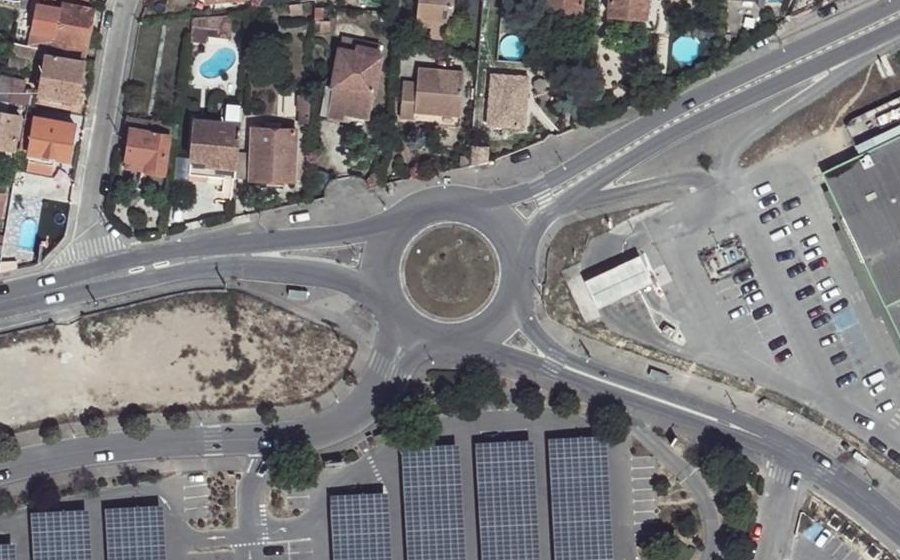 Vue aérienne du Rond-Point Marcel Delprat
