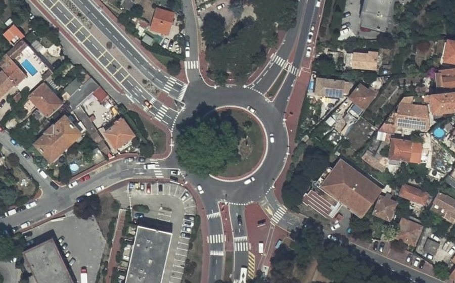 Vue aérienne du Rond Point du Riou