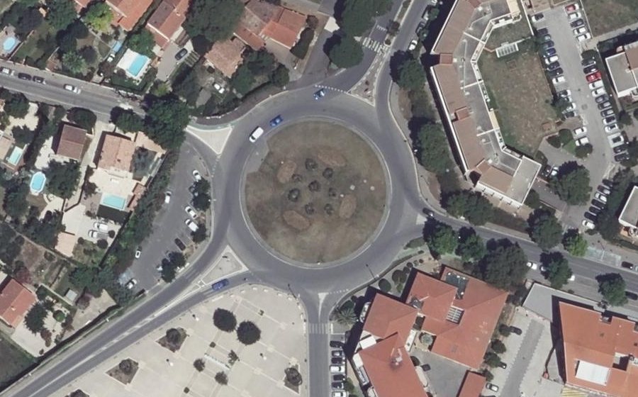 Vue aérienne du Rond-Point du Mail